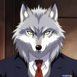 anime about the wolf of wall street except jordan belfort has wolf ears, anime poster high quality