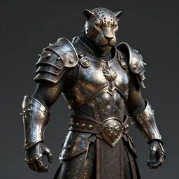 warrior with metal jaguar armour, highly detailed, 4k, HDR, award-winning, octane render, artstation