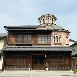 a building that fuses the traditional japanese style with the byzantine style | photo