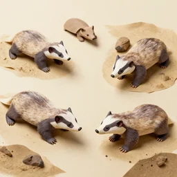 Archaeologists badgers made of paper