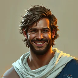 photo of richard s. johnson with simple smile paint detailed digital artstation, portrait hd 4 k, y greg rutkowski and gaston bussiere and craig mullins and j. c. leyendecker, hd