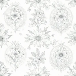 ornate decorative floral pattern, seamless, digital asset, line art, watercolour, pretty flowers, leaves, cluttered, photorealistic, pbr, 8 k, 3 0 0 dpi cath kidston, emma bridgewater, paperchase - n 9