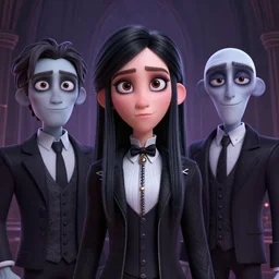 Lofi portrait Pixar style by Joe Fenton and Stanley Artgerm and Tom Bagshaw gothic