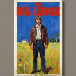! dream a painting of a still from the film the big lebowski ( 1 9 9 8 ), a fine art painting by ron walotsky, trending on deviantart, neo - primitivism, movie poster, poster art