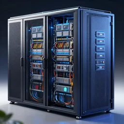 highly detailed datacenter battery backup system, 5 4 0 vdc, concept art, character art, studio lightning, bright colors, intricate, masterpiece, photorealistic, hyperrealistic, sharp focus, high contrast, artstation hq, deviantart trending, 4 k uhd, unreal engine 5