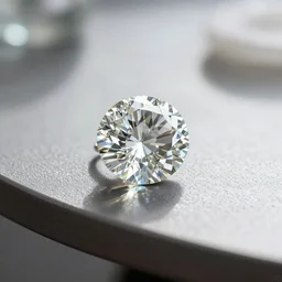 a shining diamond under the table