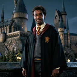 film still of denzel washington playing harry potter at hogwarts