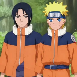 sam and dean winchester in naruto shippuden, anime scene