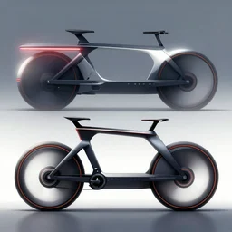 futuristic bike concept art front rear and side profile by tesla motors, concept art, trending on artstation
