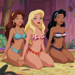 Sultry women in the style of JoJo’s bizarre adventure. Award winning. Cel animation