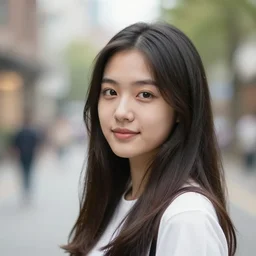 photo of a young woman, 4 k, blurred background, portrait