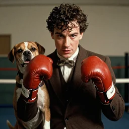 film still of a boxer Dog as Sherlock Holmes, 4k