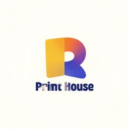 logo design concept of a print house, minimaistic, vibrant, modern, colorful, vector