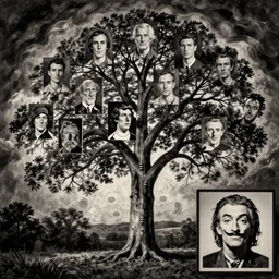 tree by anni albers, andreas achenbach, frank aurbach, mordecai ardon, beksinski, yves tanguy, michaelangelo, banksy, greg rutowski, picasso, dali, warhol, escher