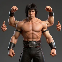 jimmy savile as goro mortal kombat 1 1, 4 arms, unreal engine, realistic,