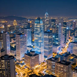 translucence city filled with beautiful lights and glares