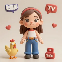 clay model imane anys aka pokimane in the style of wallance and gromit, claymation, chickenrun, nick park, aardman animations. clay statue of streamer pokimane. OfflineTV. she has brown eyes and makeup. pokimane 2022. Twitch, YouTube. Pokimane clay figurine. Gumby style