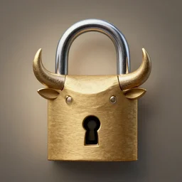 a lock in the shape of a bull