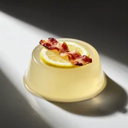 delicious lemon and bacon gelatin, food blog photo