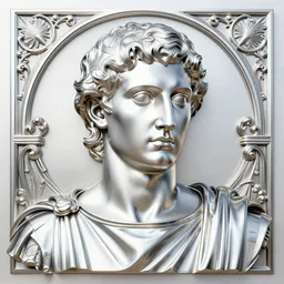 abstract chrome ornate portrait of an ancient roman character, by ilya kuvshinov, by thomas lawrence, by bayard wu, trending on artstation, masterpiece