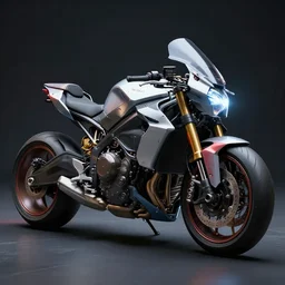 a futuristic cyberpunk 2 0 7 7 motorcycle concept designed by feng zhu, highly detailed, intricate, dramatic lighting,