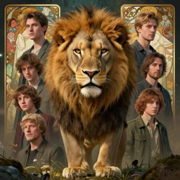 highly detailed surreal vfx portrait of a lion stephen bliss, unreal engine, greg rutkowski, loish, rhads, beeple, makoto shinkai and lois van baarle, ilya kuvshinov, rossdraws, tom bagshaw, alphonse mucha, global illumination, detailed and intricate environment