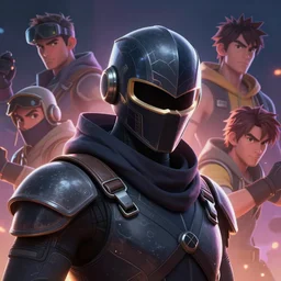 epic mask helmet robot ninja portrait stylized as fornite style game design fanart by concept artist gervasio canda, behance hd by jesper ejsing, by rhads, makoto shinkai and lois van baarle, ilya kuvshinov, rossdraws global illumination radiating a glowing aura global illumination ray tracing hdr render in unreal engine 5 by roger hargreaves and jim henson