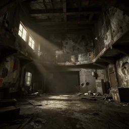 fallout concept art building interior render grim realistic lighting unreal engine 5