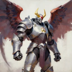 greg manchess portrait painting of armored sanguinius with huge wings as overwatch character, medium shot, asymmetrical, profile picture, organic painting, sunny day, matte painting, bold shapes, hard edges, street art, trending on artstation, by huang guangjian and gil elvgren and sachin teng