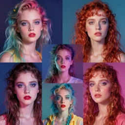 a technicolour dream sequence, lighting by delphin enjolras, make up by grace, artstation, ultrarealistic
