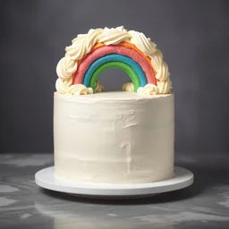 white rainbow cake, picture, 4 k, studio lightning