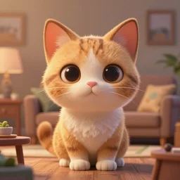 very beautiful portrait of an extremely cute and adorable sand cat in a cozy pixar style living room, smooth, perfect face, fantasy, character design by mark ryden and craola, sharp focus, concept art, intricate detail, cinematic lighting, hyperrealistic, 5 0 mm, diorama macro photography, 8 k, nature
