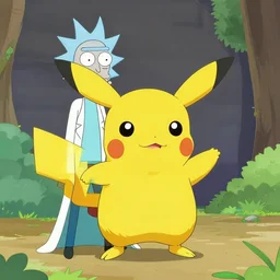 rick from rick and morty transforming into pikatchu - 1 0