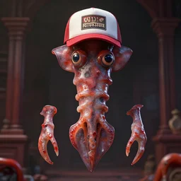 hyperrealistic dslr film still of amorphous squid disguised as redneck with trucker hat, stunning 8 k octane comprehensive 3 d render, inspired by istvan sandorfi & greg rutkowski & unreal engine, perfect symmetry, dim volumetric cinematic lighting, extremely hyper - detailed, extremely lifelike attributes & lifelike texture, intricate, masterpiece, artstation, stunning