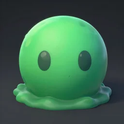 a 3 d model of a dragon quest slime found in the game files of twilight princess