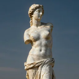 statue of venus callipygian, all body, High definition, detailed, rim light, volumetric effect,