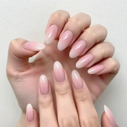 Aesthetic Ombre Nail Art, Almond Shaped Nails