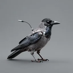 a crow part robot part bird - n 6