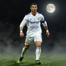 ronaldo luis nazario da lima, football player, moonlight, haze, low contrast, digital painting, artstation, concept art, smooth, sharp focus, illustration, art by artgerm and greg rutkowski and alphonse mucha