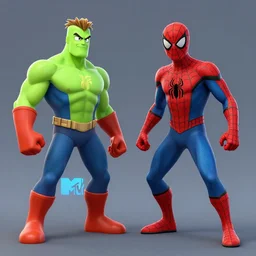 the maxx vs spiderman, mtv liquid television, greg rutkowski, trending on artstation