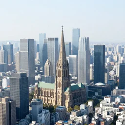 a city with a thousand of churches skyscrapers