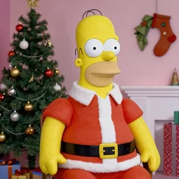 homer simpson dressed as santa in real life