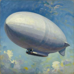 huge zepplin in the shape of a fish, from below, brightly coloured oil on canvas, by ilya repin