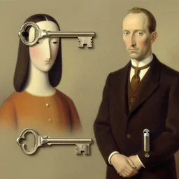 key to glitch switches, art by art rene magritte and robert mccall