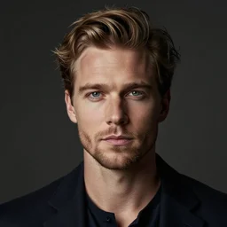 front on portrait of an attractive danish man