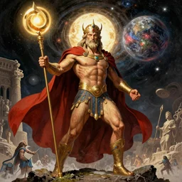 god zeus and the creation of the universe, by ralph mcquarrie
