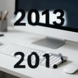 photo of a computer on a desk ( 2 0 1 3 ). realistic, highly - detailed, award - winning, sharp focus