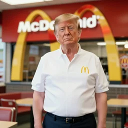 Donald Trump, restaurant manager at mcdonald's