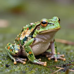 floral frog by andreas achenbach