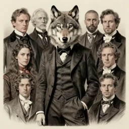 stylized portrait of an artistic pose, composition, a wolf wearing a victorian suit, realistic shaded, fine details, realistic shaded lighting poster by ilya kuvshinov, magali villeneuve, artgerm, jeremy lipkin and michael garmash and rob rey